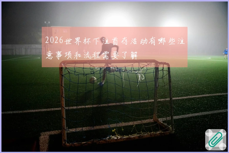 2026世界杯下注首存活动有哪些注意事项和流程需要了解